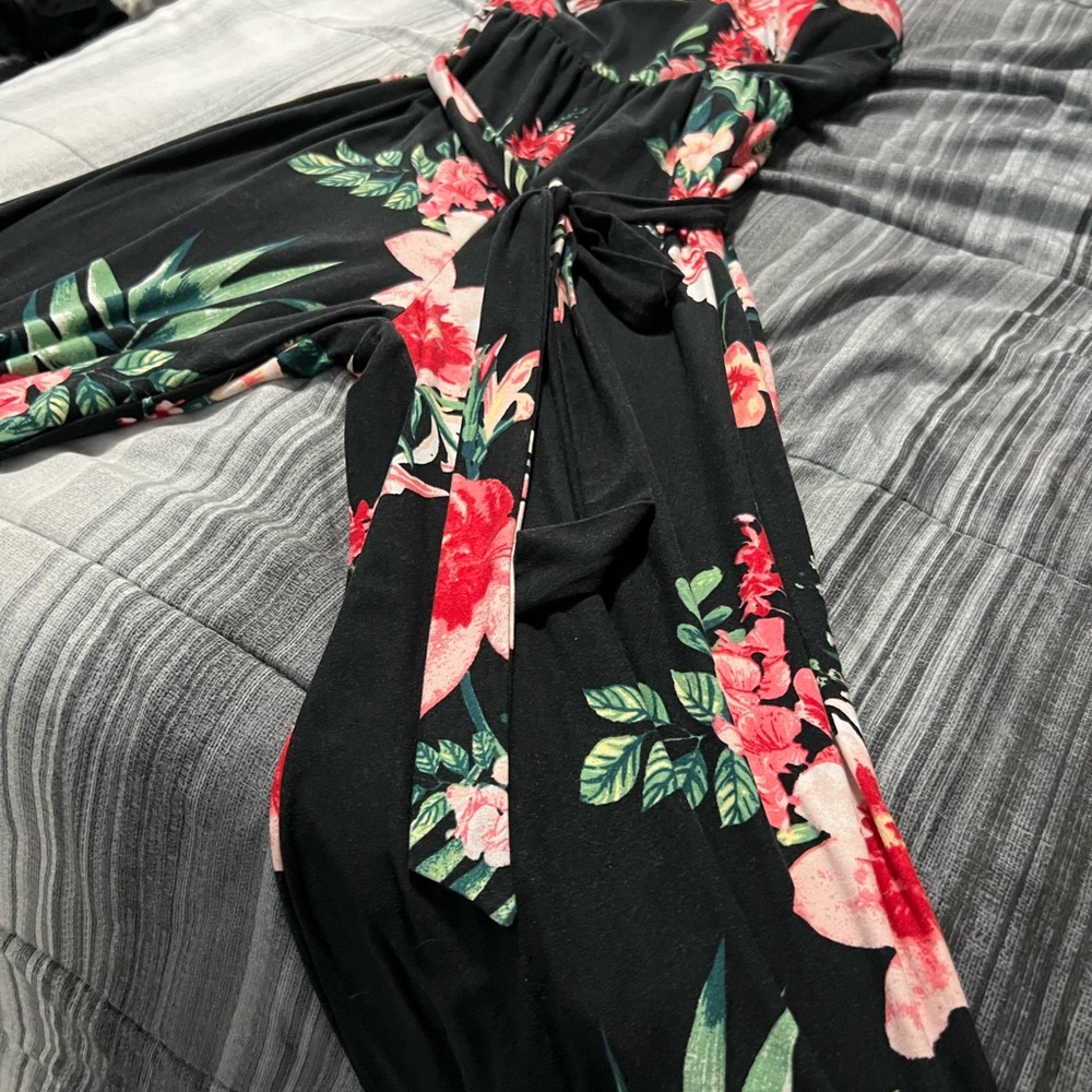Floral Black Maxi Dress